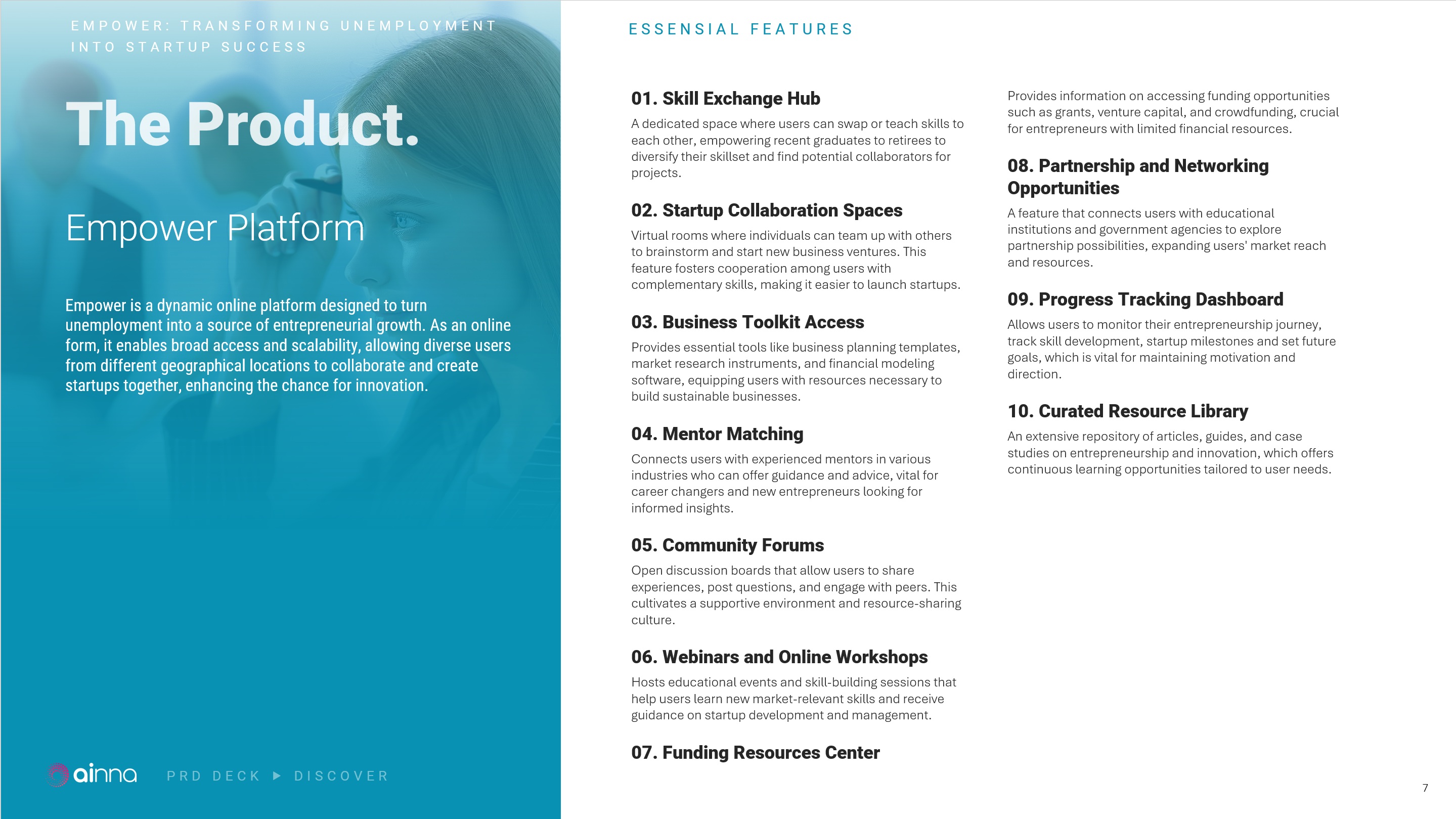 Product Requirements • Essential Features