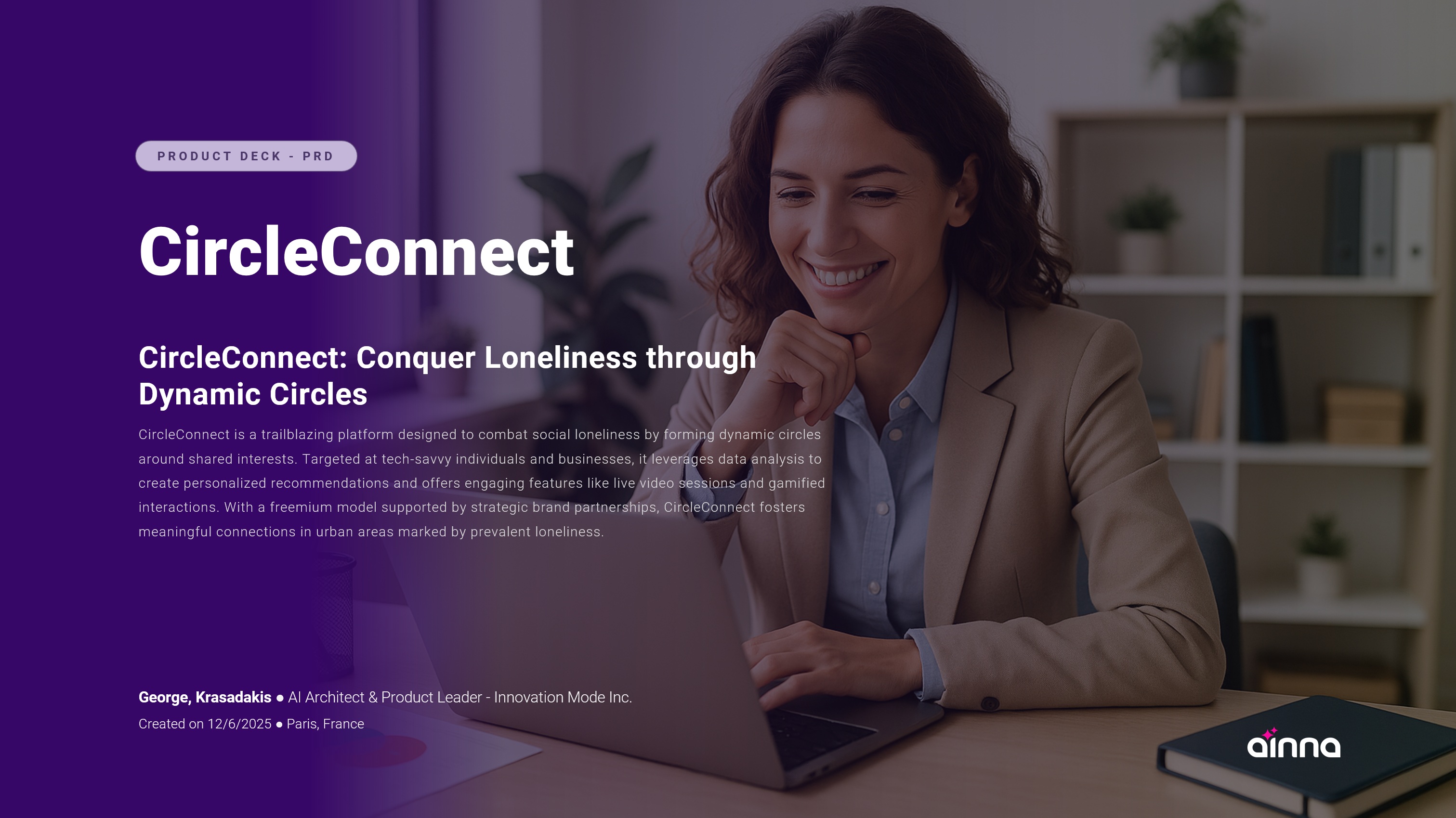 PRD cover page template | Product requirements document design example | Social platform PRD sample | AI-generated product documentation | Professional SaaS spec cover | Startup PRD format