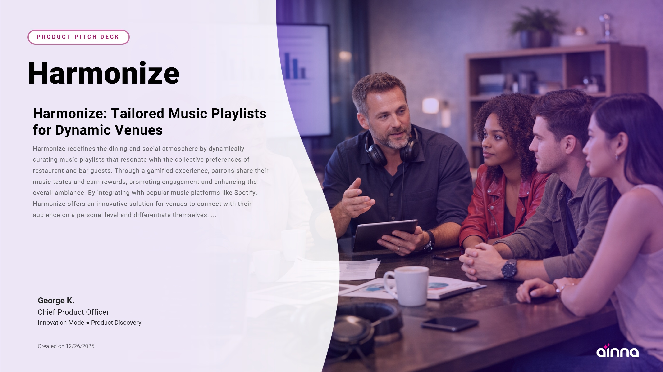 Pitch deck cover template | Startup presentation design example | AI-generated investor deck cover | Professional pitch deck first slide | B2B SaaS pitch deck sample | Executive presentation cover design