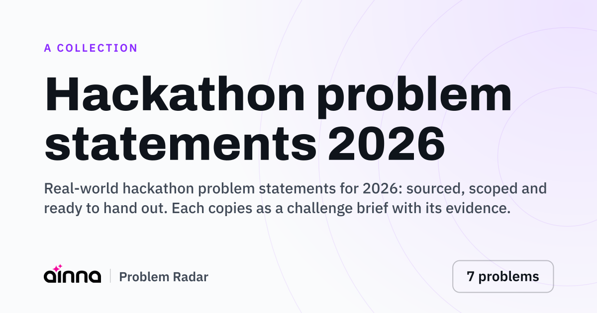 Hackathon problem statements 2026 | Ainna